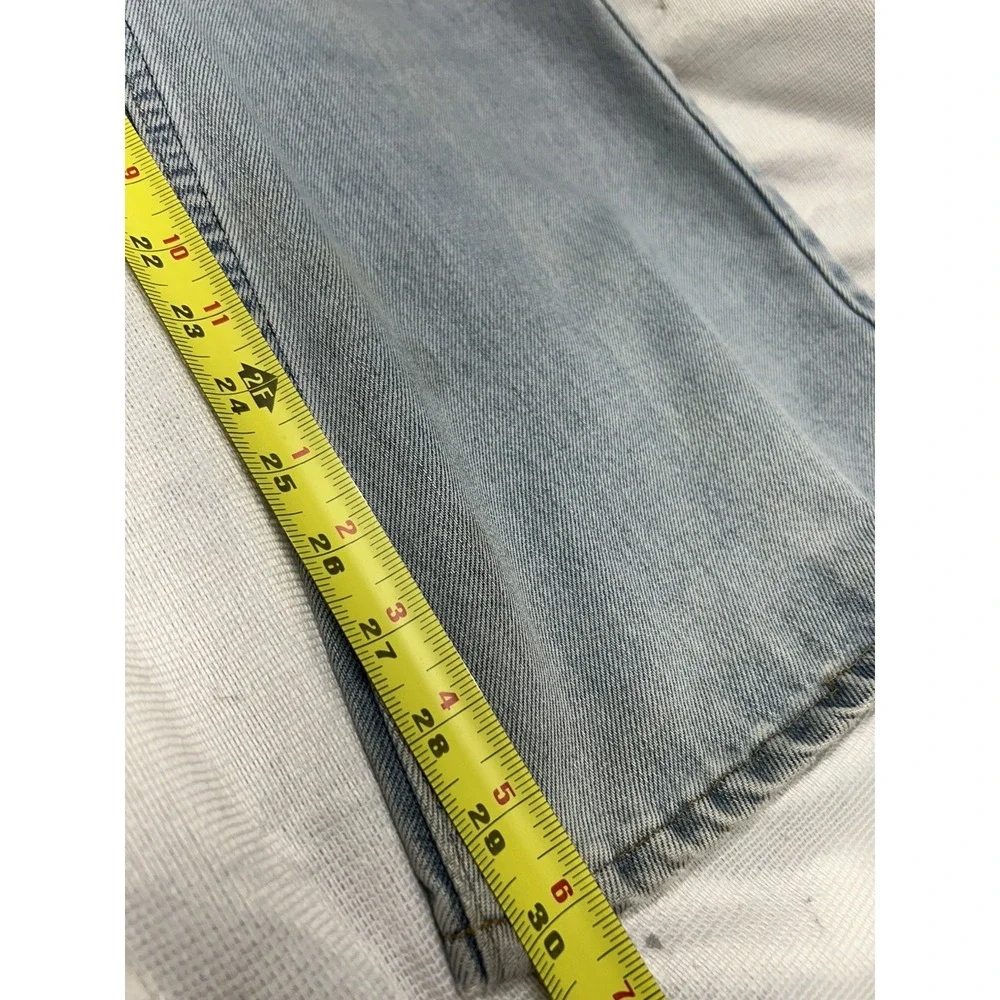 Vintage Levis  Jeans 36x31 Bell Bottom Flare Orange Tab 70s Distress Light Wash